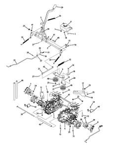 Drive System 60-Inch Deck Diagram and Parts List for Z-FORCES60LP 17AP5GHD-17AP5GHD710 Cub Cadet Lawn Tractor